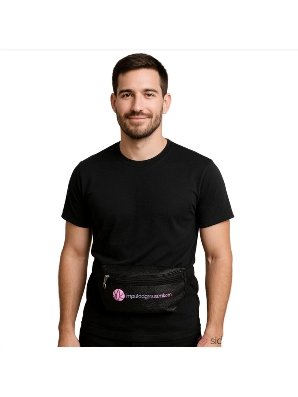 Impulse Group Miami Black Belt Bag Adjustable Strap